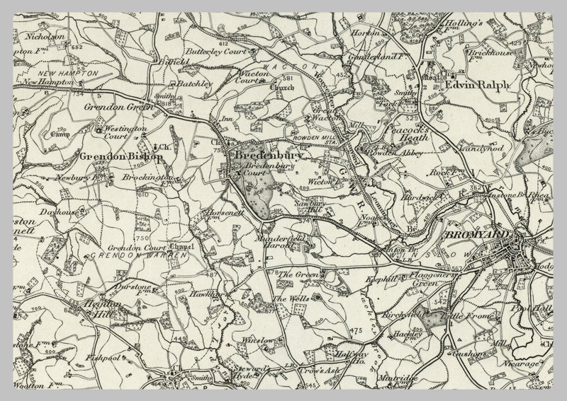 1890 Collection - Hereford (Ludlow) Ordnance Survey Map