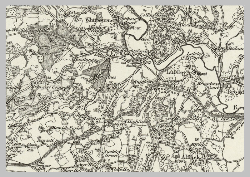 1890 Collection - Worcester (Droitwich) Ordnance Survey Map