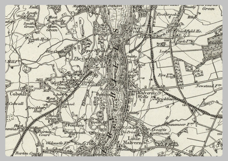 1890 Collection - Worcester (Droitwich) Ordnance Survey Map