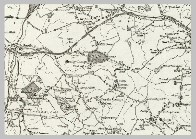 1890 Collection - Saffron Walden (Cambridge) Ordnance Survey Map