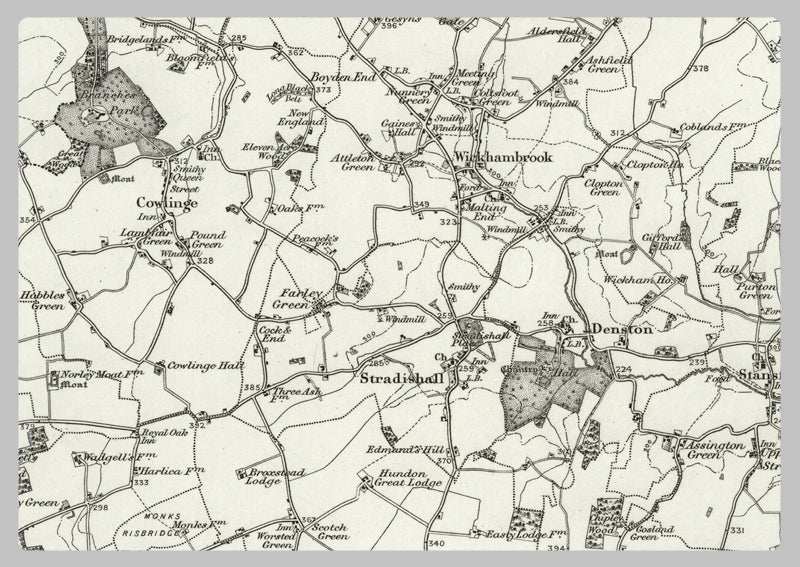 1890 Collection - Sudbury (Bury St Edmunds) Ordnance Survey Map