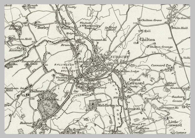 1890 Collection - Sudbury (Bury St Edmunds) Ordnance Survey Map