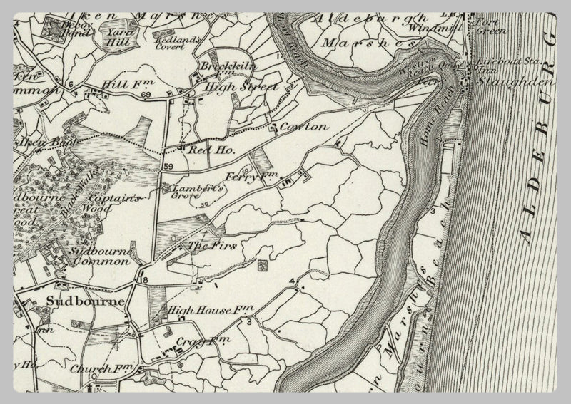 1890 Collection - Woodbridge (Saxmundham) Ordnance Survey Map