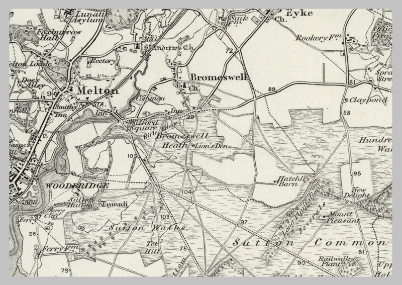 1890 Collection - Woodbridge (Saxmundham) Ordnance Survey Map