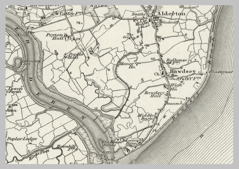 1890 Collection - Woodbridge (Saxmundham) Ordnance Survey Map