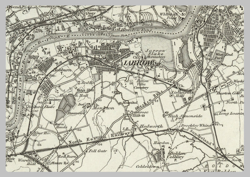 1890 Collection - Sunderland (Tynemouth) Ordnance Survey Map