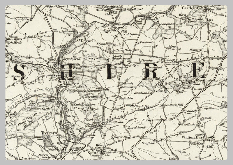 1890 Collection - Fishguard (Cardigan) Ordnance Survey Map