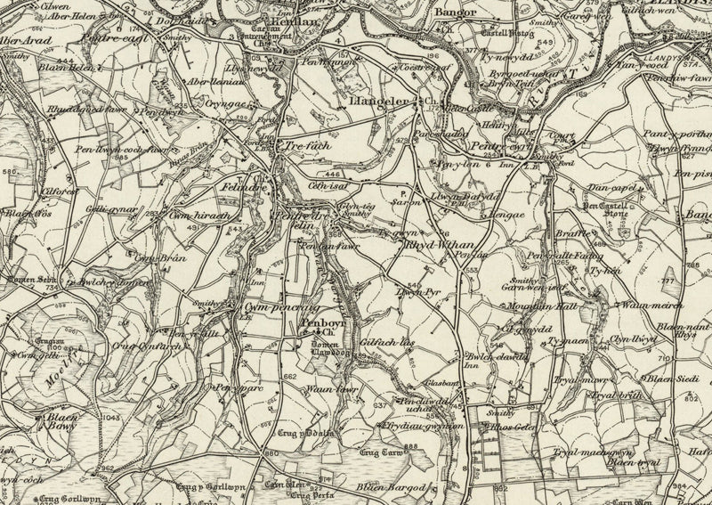 1890 Collection - Newcastle Emlyn (Llangranog) Ordnance Survey Map