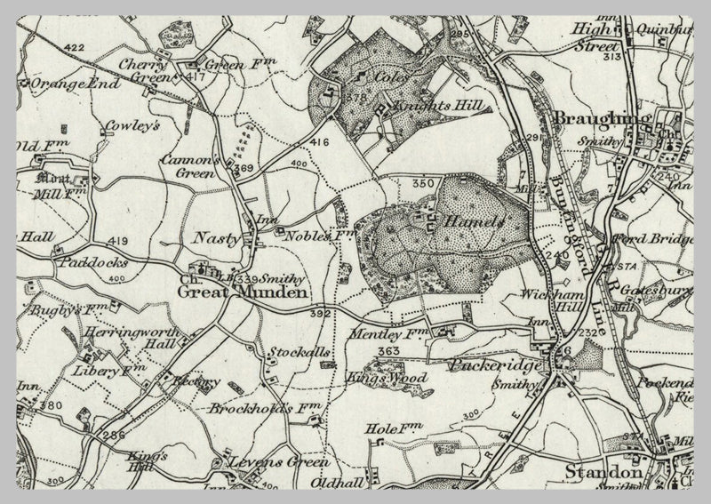 1890 Collection - Hitchin (Biggleswade) Ordnance Survey Map