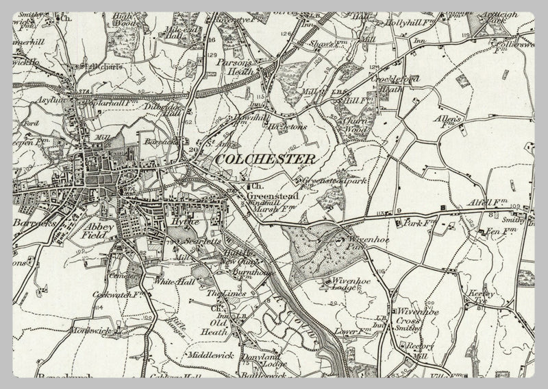 1890 Collection - Colchester (Ipswich) Ordnance Survey Map