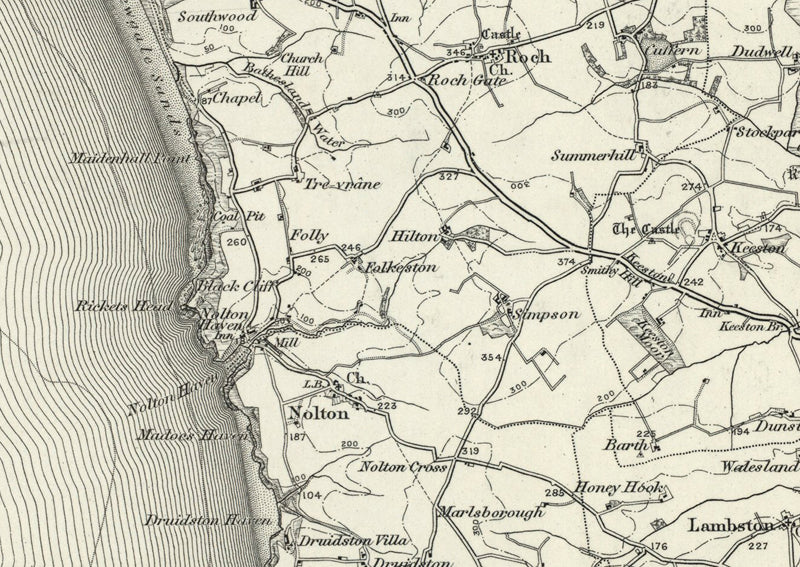 1890 Collection - Milford (St David's) Ordnance Survey Map
