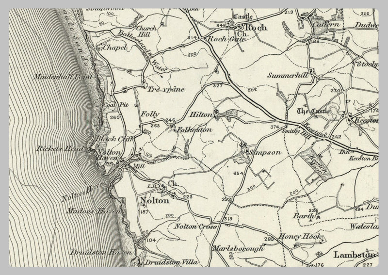 1890 Collection - Milford (St David's) Ordnance Survey Map