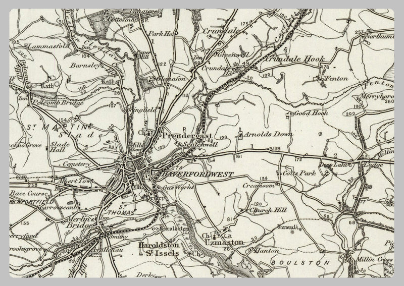 1890 Collection - Haverfordwest (Fishguard) Ordnance Survey Map