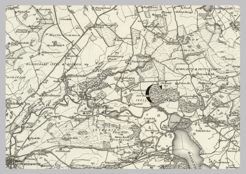 1890 Collection - Cockermouth (Carlisle) Ordnance Survey Map