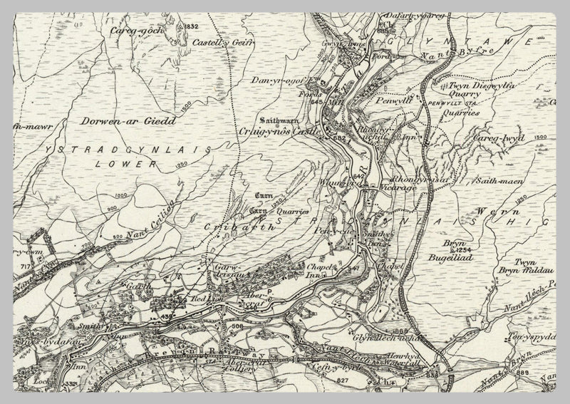 1890 Collection - Merthyr Tydfil (Brecon) Ordnance Survey Map