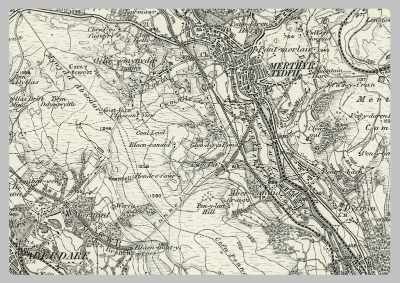 1890 Collection - Merthyr Tydfil (Brecon) Ordnance Survey Map