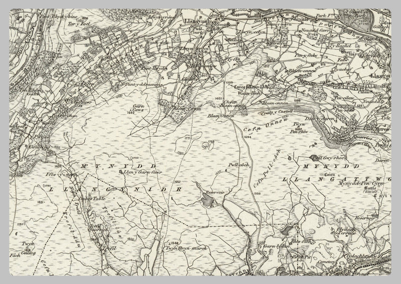 1890 Collection - Abergavenny (Talgarth) Ordnance Survey Map