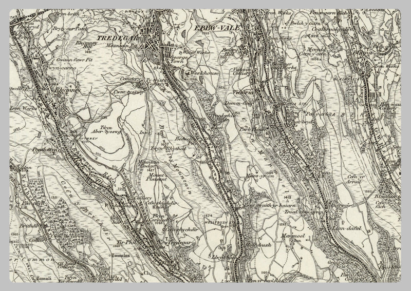 1890 Collection - Abergavenny (Talgarth) Ordnance Survey Map