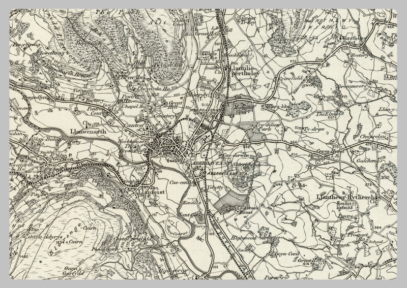 1890 Collection - Abergavenny (Talgarth) Ordnance Survey Map