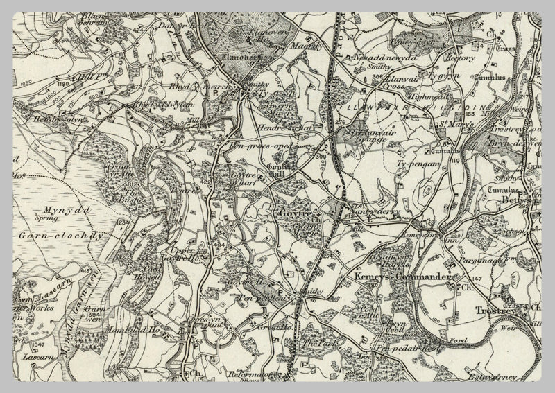 1890 Collection - Abergavenny (Talgarth) Ordnance Survey Map