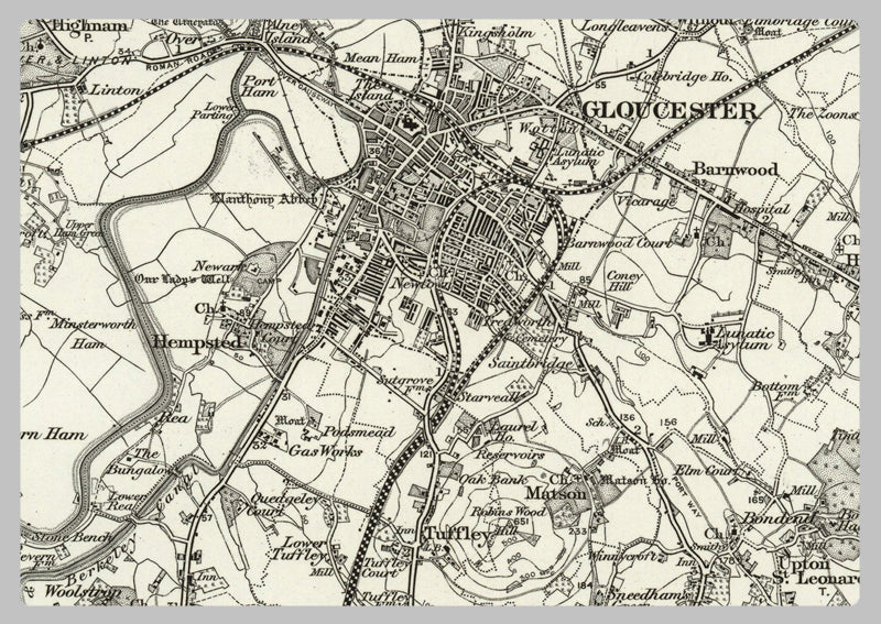 1890 Collection - Gloucester (Tewkesbury) Ordnance Survey Map