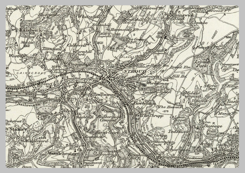 1890 Collection - Gloucester (Tewkesbury) Ordnance Survey Map