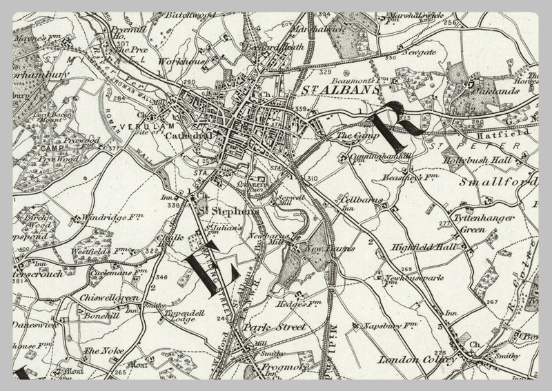 1890 Collection - Hertford (Hitchin) Ordnance Survey Map