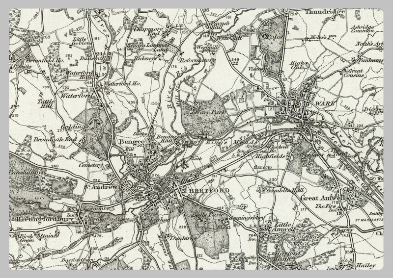 1890 Collection - Hertford (Hitchin) Ordnance Survey Map