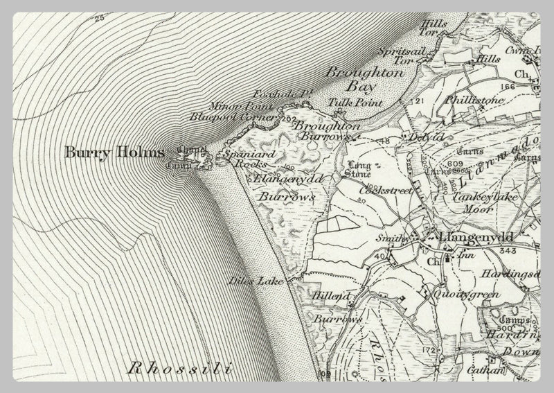 1890 Collection - Worms Head (Carmarthen) Ordnance Survey Map