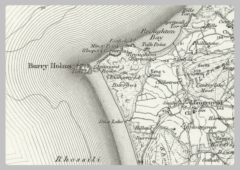 1890 Collection - Worms Head (Carmarthen) Ordnance Survey Map