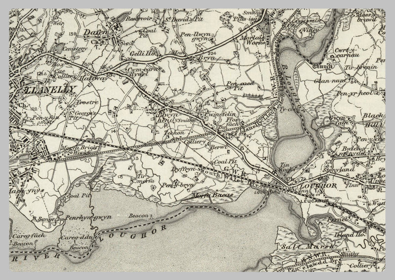 1890 Collection - Swansea (Ammanford) Ordnance Survey Map