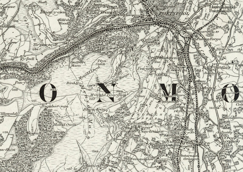 1890 Collection - Newport (Abergavenny) Ordnance Survey Map