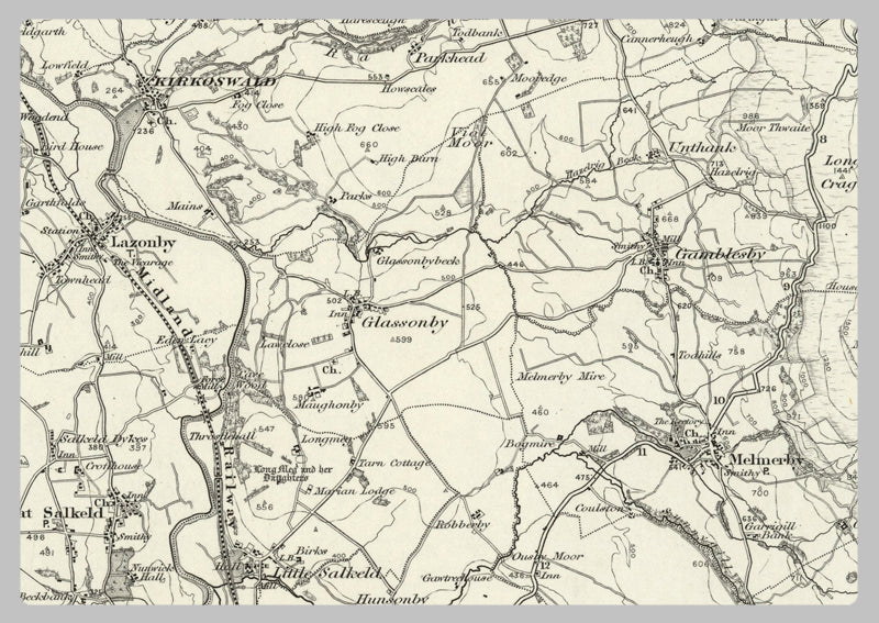 1890 Collection - Penrith (Brampton) Ordnance Survey Map