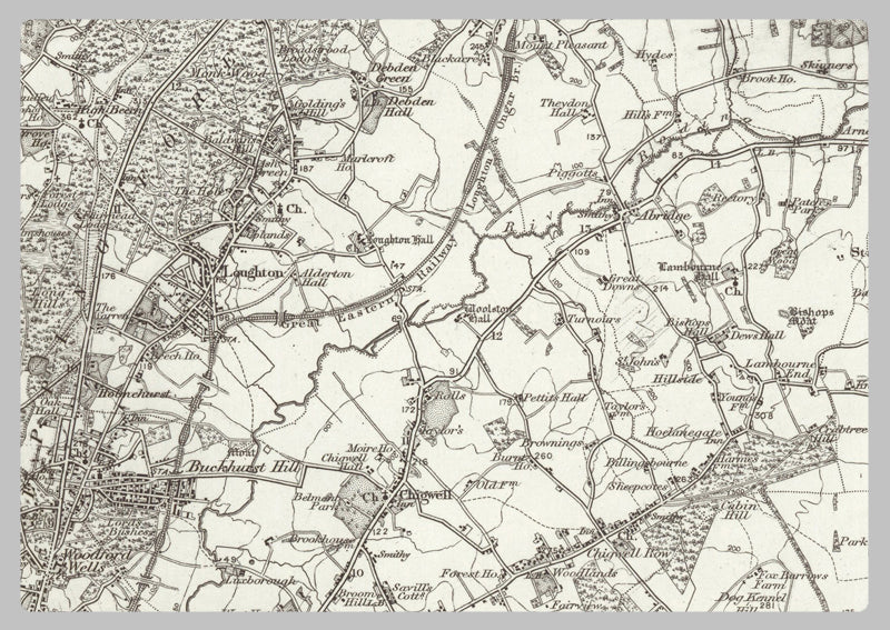 1890 Collection - Romford (Epping) Ordnance Survey Map