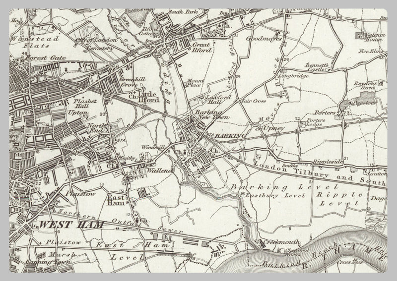 1890 Collection - Romford (Epping) Ordnance Survey Map