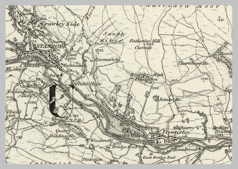 1890 Collection - Wolsingham (Newcastle upon Tyne) Ordnance Survey Map