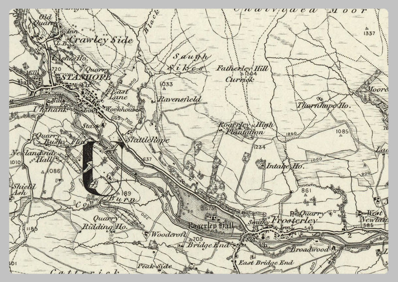 1890 Collection - Wolsingham (Newcastle upon Tyne) Ordnance Survey Map