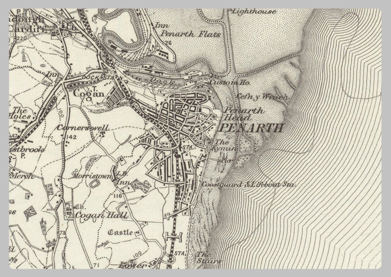 1890 Collection - Cardiff (Newport) Ordnance Survey Map