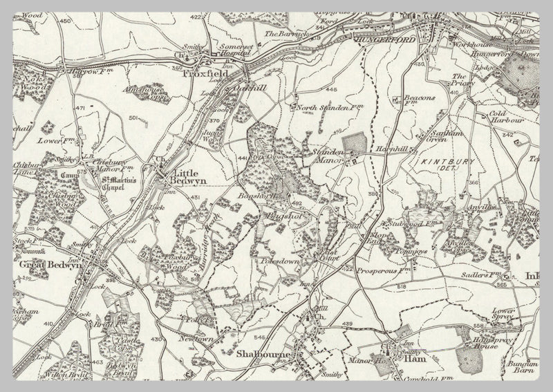 1890 Collection - Hungerford (Abingdon) Ordnance Survey Map