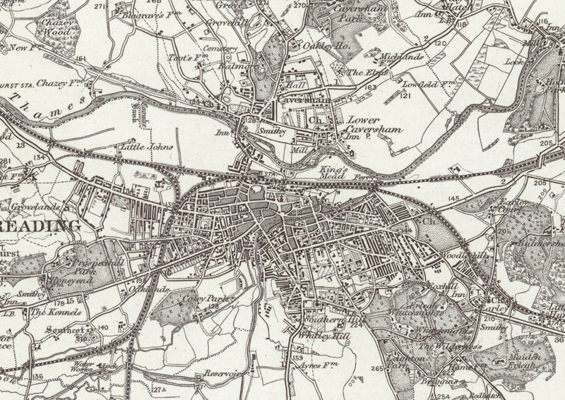1890 Collection - Reading (Henley on Thames) Ordnance Survey Map