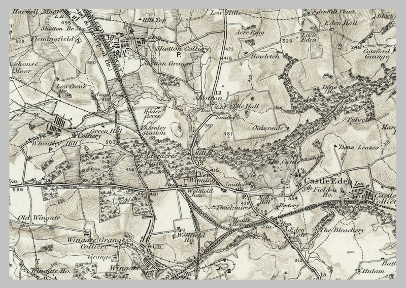 1890 Collection - Durham (Sunderland) Ordnance Survey Map