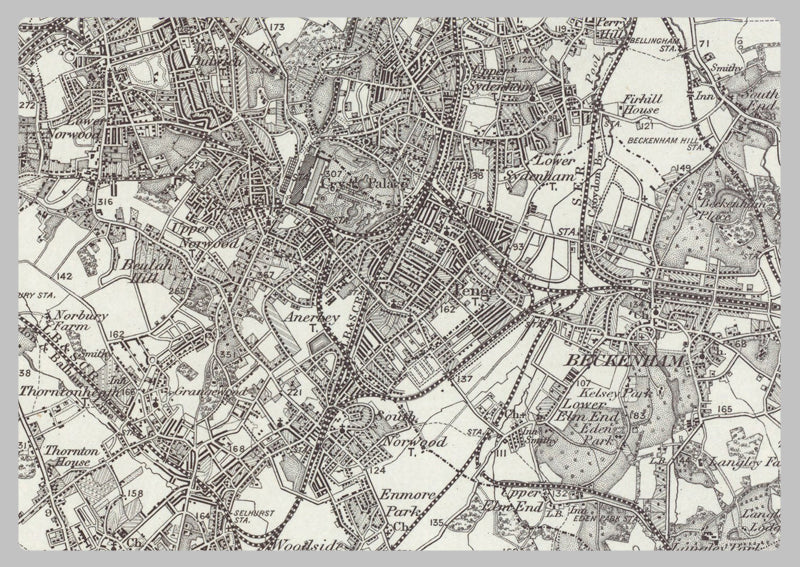 1890 Collection - South London (North London) Ordnance Survey Map