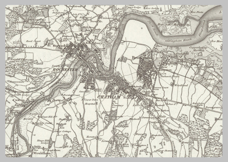 1890 Collection Chatham (Shoebury Ness) Ordnance Survey Map I Love Maps