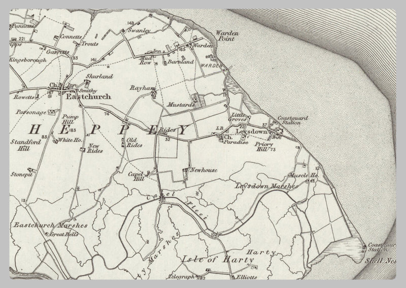 1890 Collection - Faversham (Foulness) Ordnance Survey Map