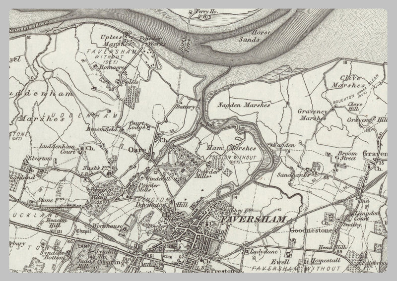 1890 Collection - Faversham (Foulness) Ordnance Survey Map