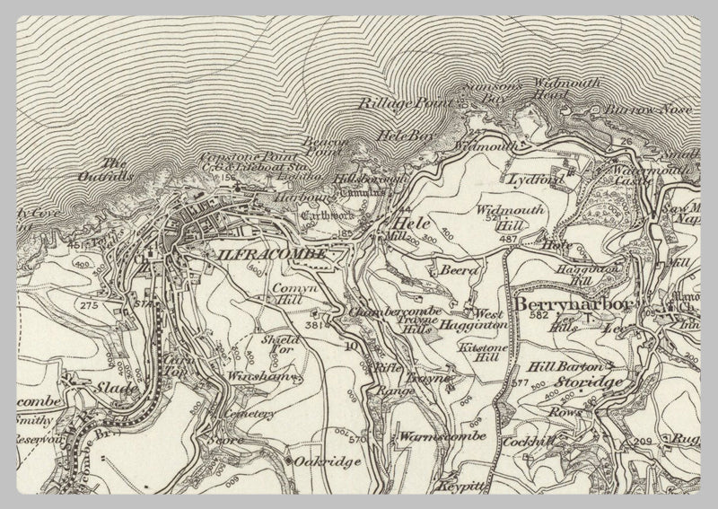 1890 Collection - Ilfracombe (Sker Point) Ordnance Survey Map