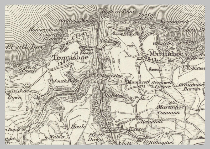 1890 Collection - Ilfracombe (Sker Point) Ordnance Survey Map