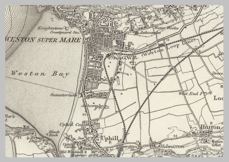 1890 Collection - Weston Super Mare (Cardiff) Ordnance Survey Map