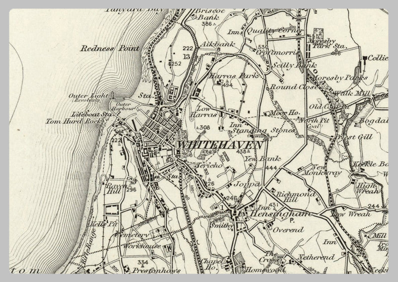 Whitehaven Postcode Map 1890 Collection - Whithaven Ordnance Survey Map– I Love Maps