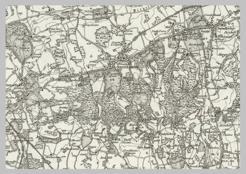 1890 Collection - Sevenoaks (Dartford) Ordnance Survey Map